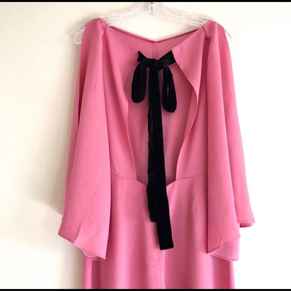 Massimo Dutti Limited-edition Pink Slit Sleeves Wide Leg Jumpsuit Size 8 - Picture 5 of 7